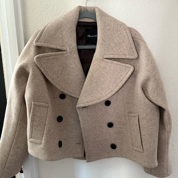 Madewell Oversized-Collar Short Peacoat XS - Picture 7 of 7